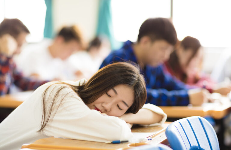 sleeping in class